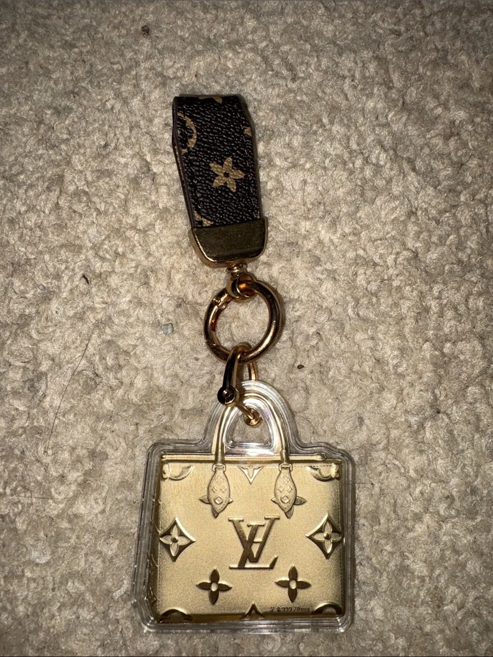 Gold Tote Key Holder /bagCharm